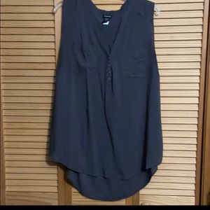 Torrid Gray button down sleeveless top Size 0